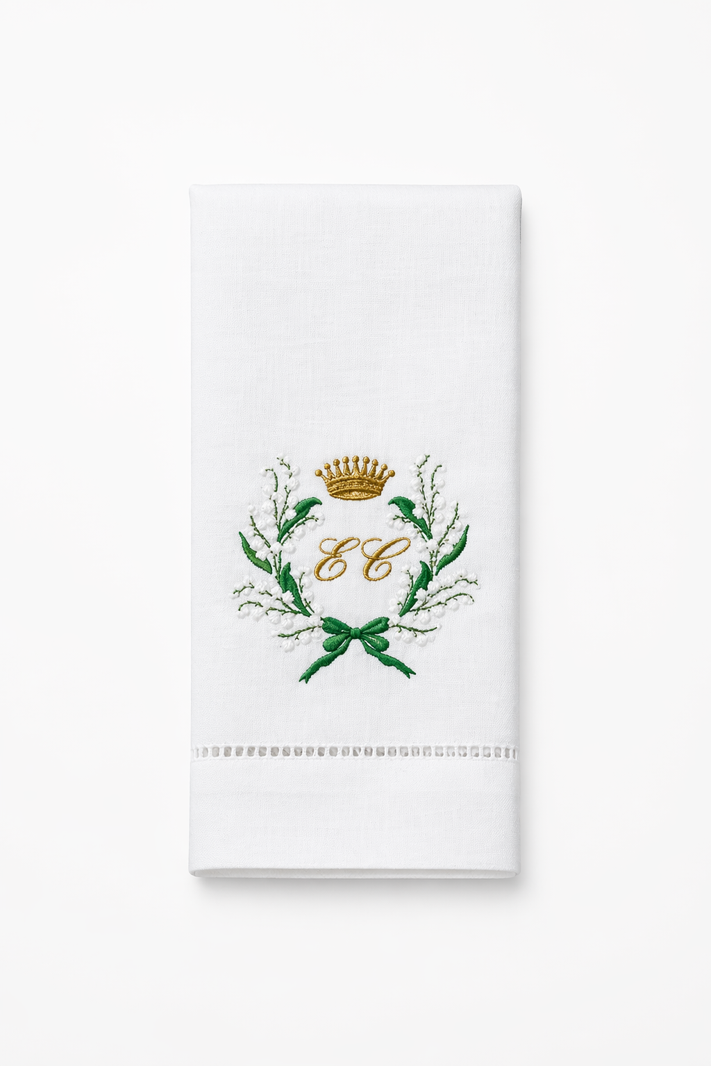 Linen Lily of the Valley Monogrammed Napkin