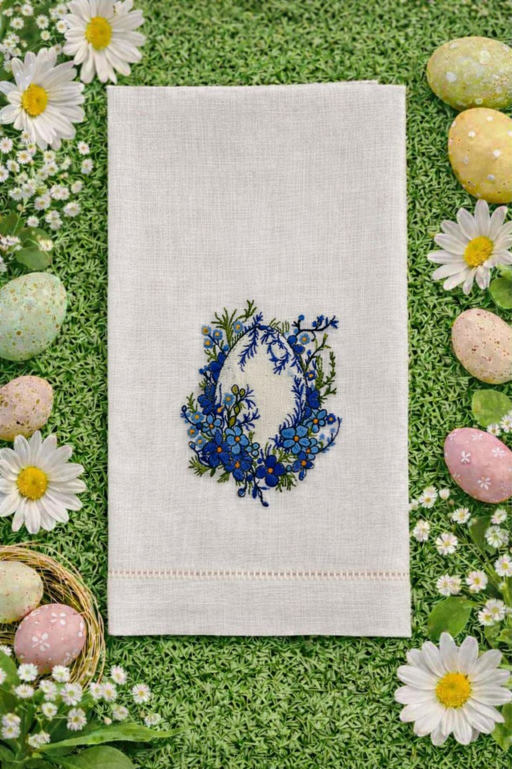 The Blue Flower Egg Napkin