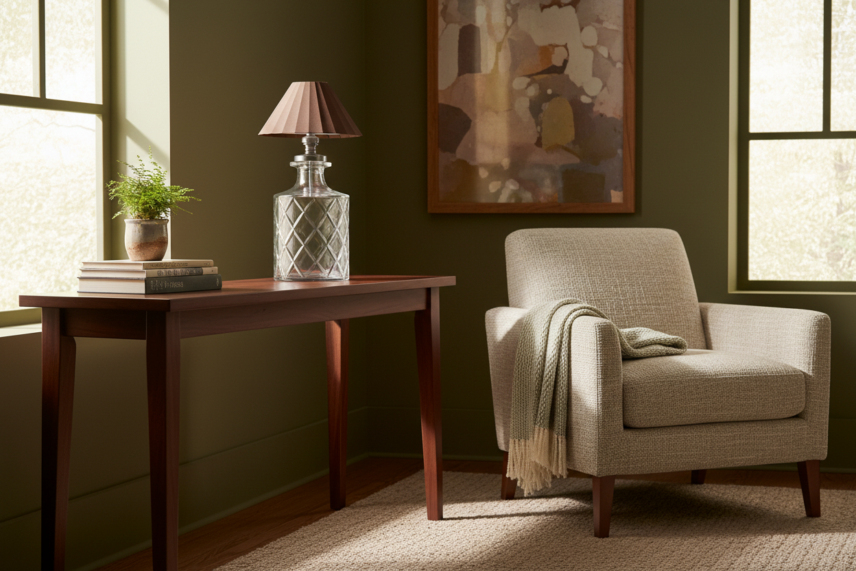 The King Charles decanter lamp lifestyle scene