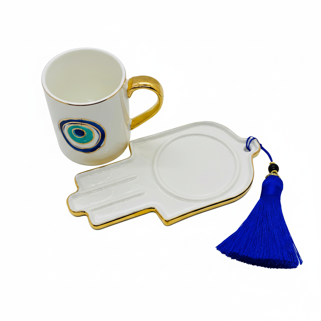 The Hamsa Cup on white background