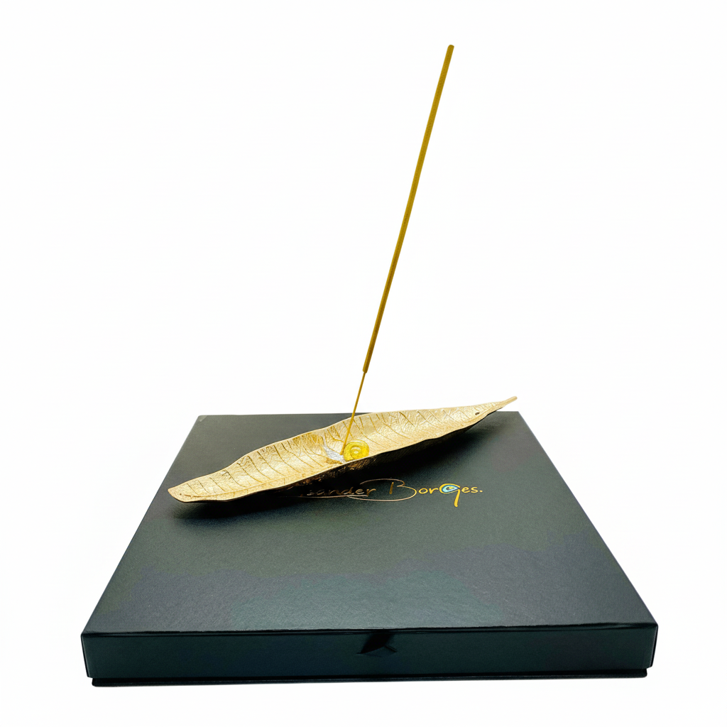 The Incense Holder with packaging on white background