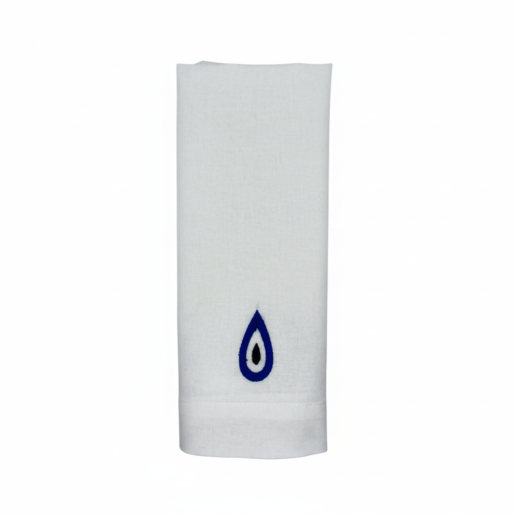 The Trio Evil Eye Napkin on white background