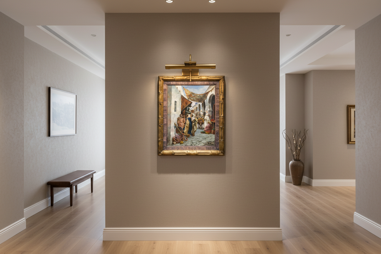 The Picture Light in gallery hallway