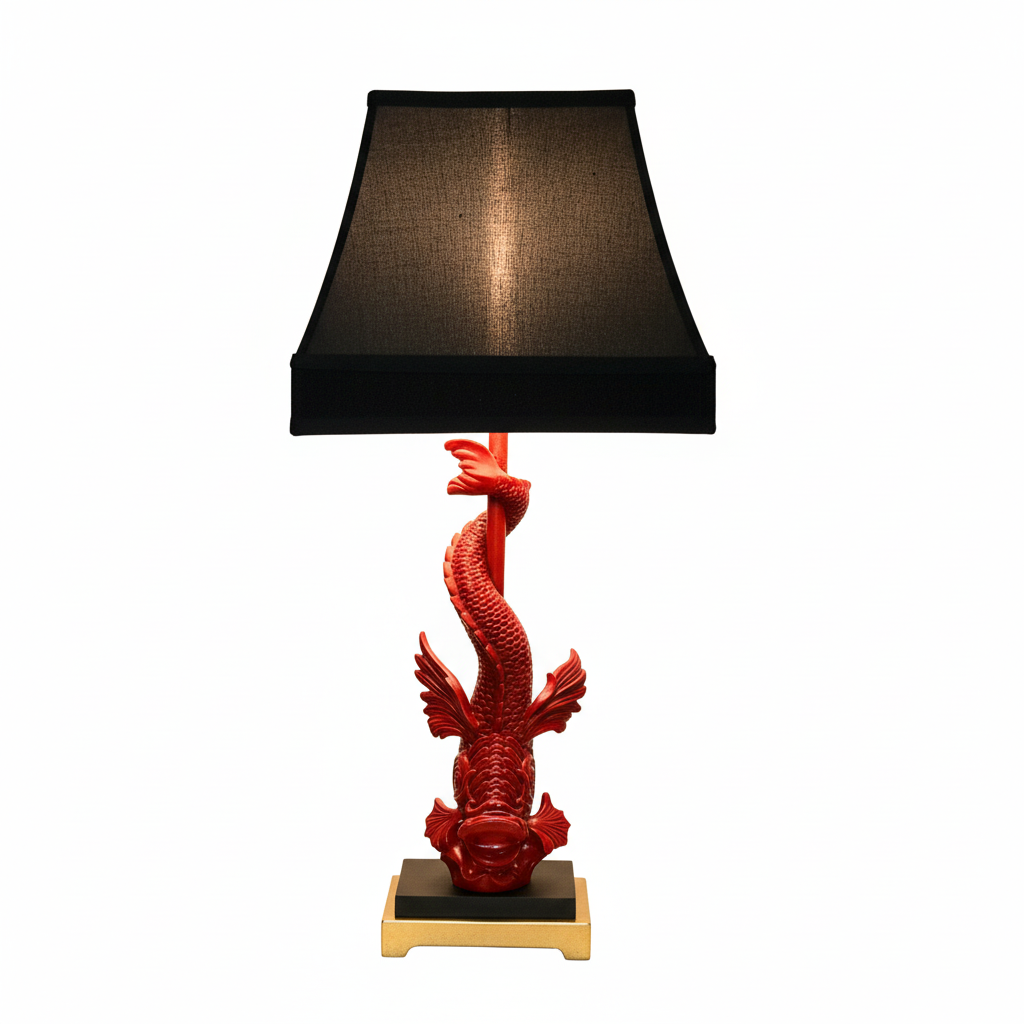 The Dragon Lamp on white background