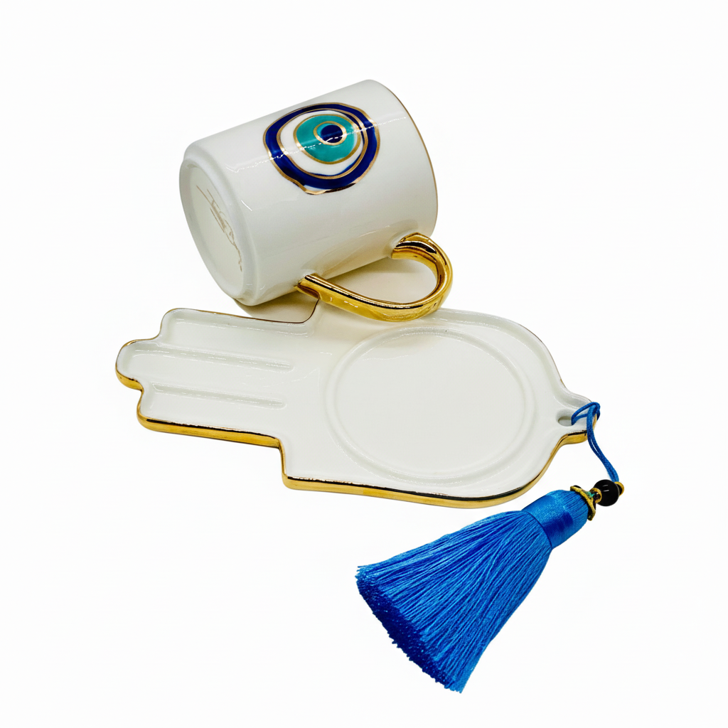 The Hamsa Cup on white background