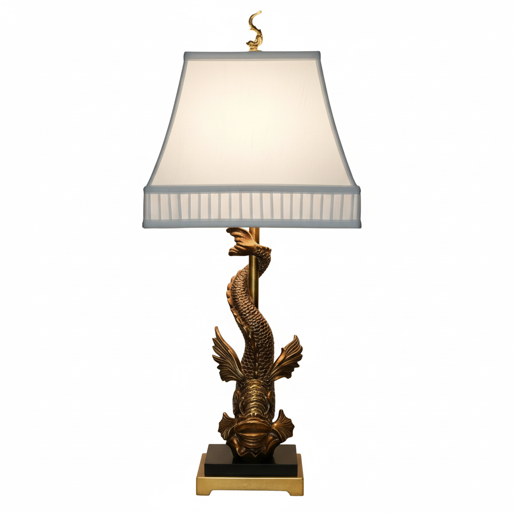 The Dragon Lamp on white background
