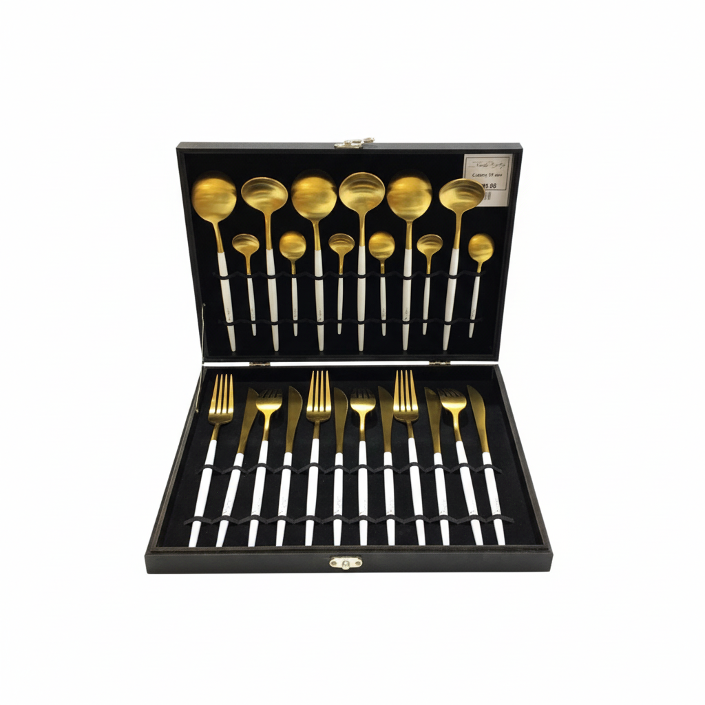 The Cutlery on white background