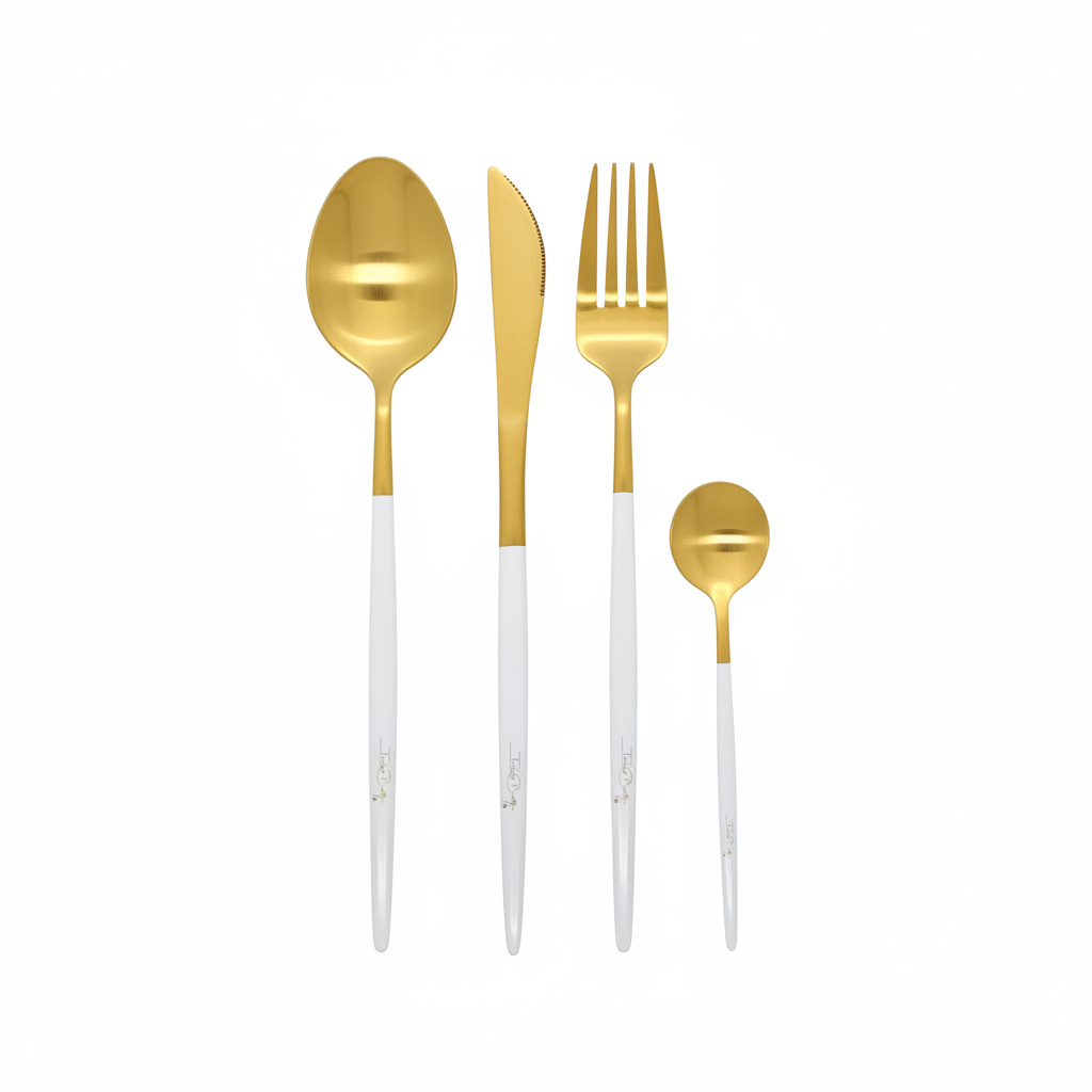 The Cutlery on white background